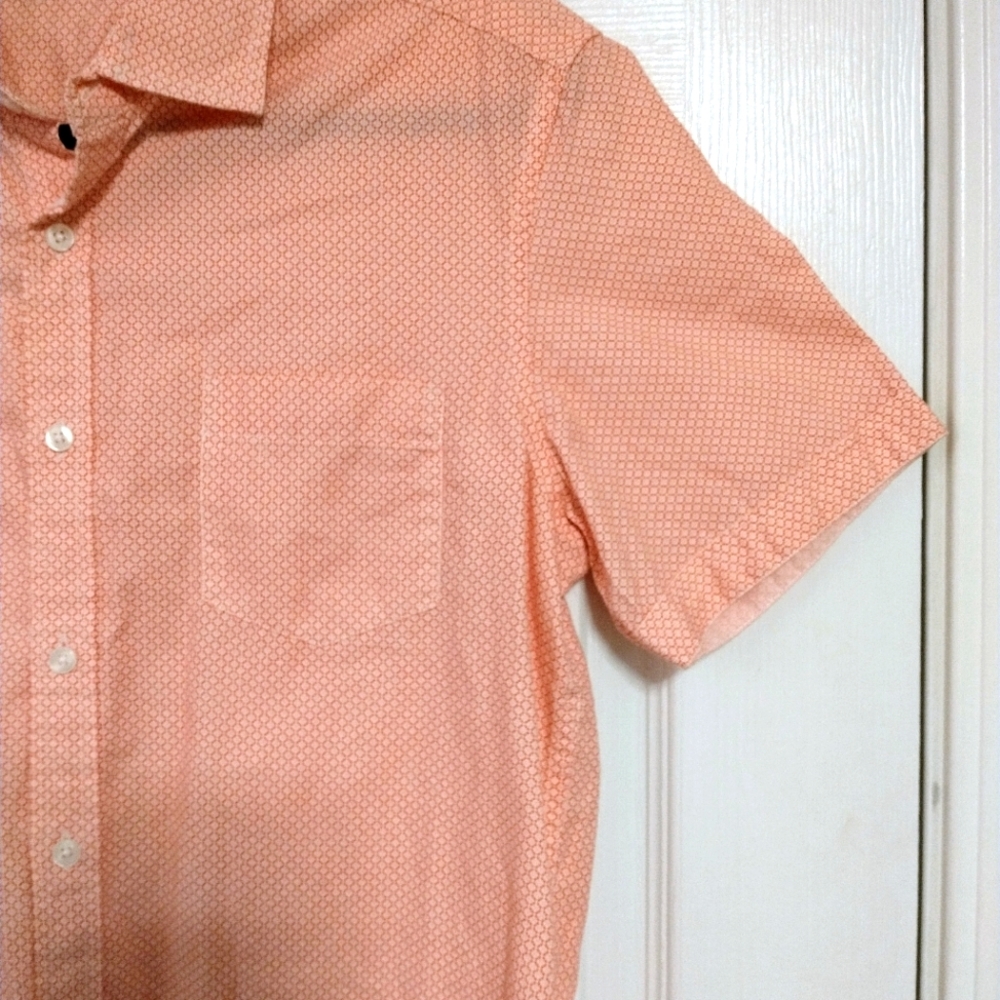 Saks Fifth Avenue Men's Short Sleeve Button Down Shirt - Picture 3 of 5